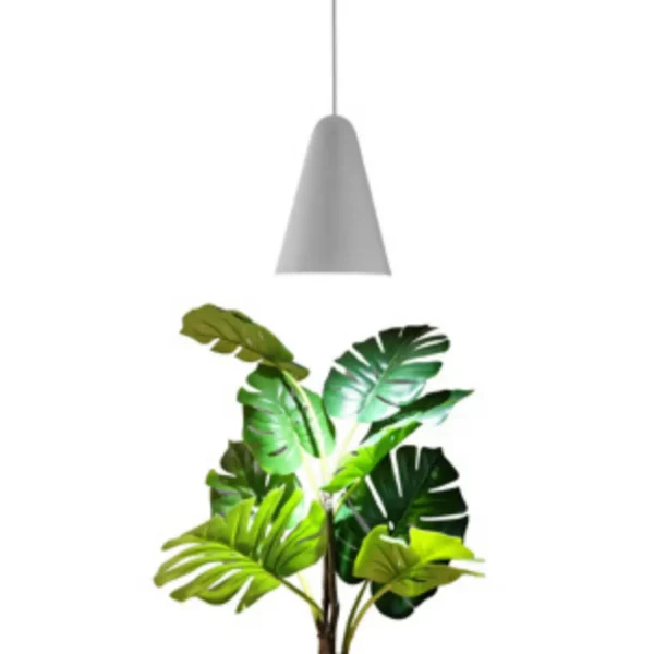 Grow light pendant with grow light bulb and fabric cord 120W